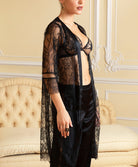 Déshabillé sexy ajouré Lise Charmel Adorable en Sexy noir ALH2085-NO