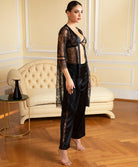 Déshabillé sexy ajouré Lise Charmel Adorable en Sexy noir ALH2085-NO