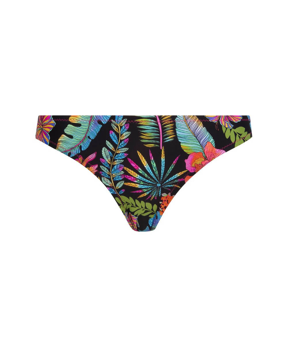 Slip de bain échancré La tropicale noir Antigel Bain EBA0762-NT