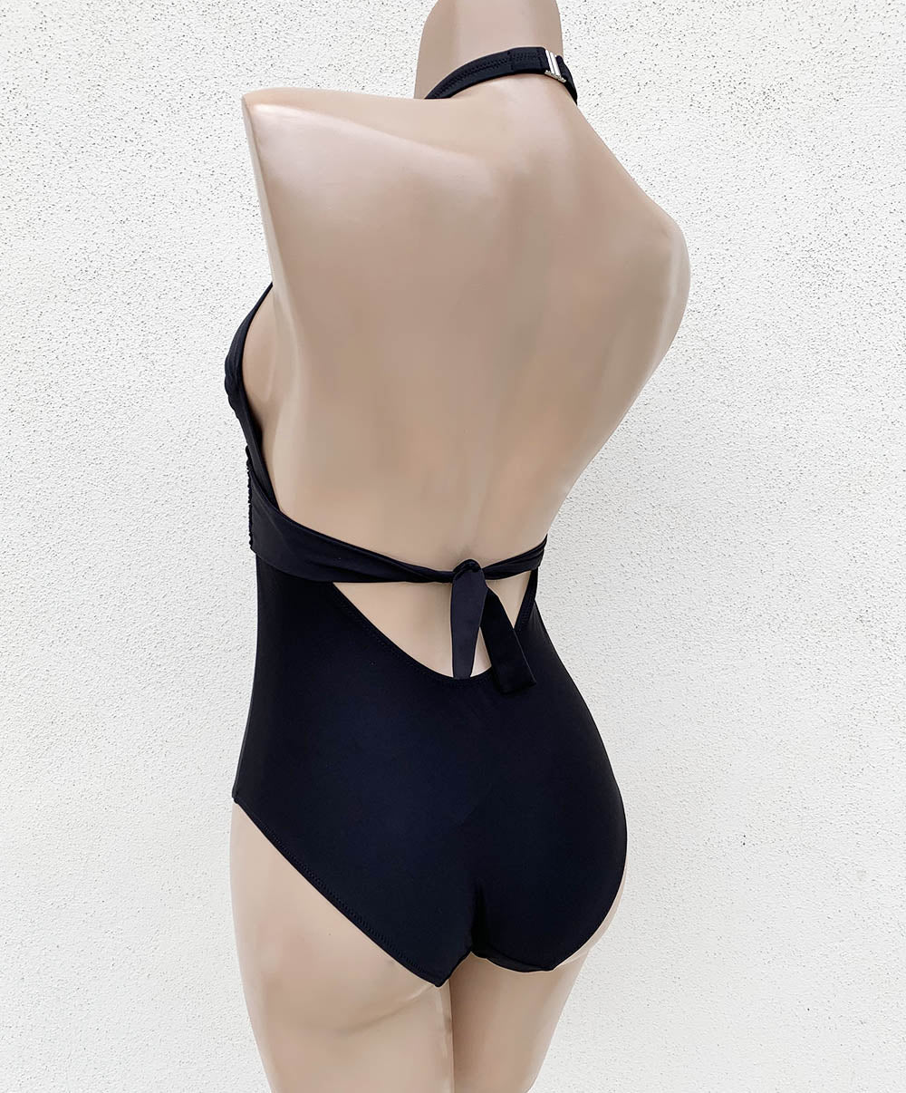 Maillot de bain une pièce dos nu sexy La Costa Antigel noir Antigel Bain EBA9290-NO dos