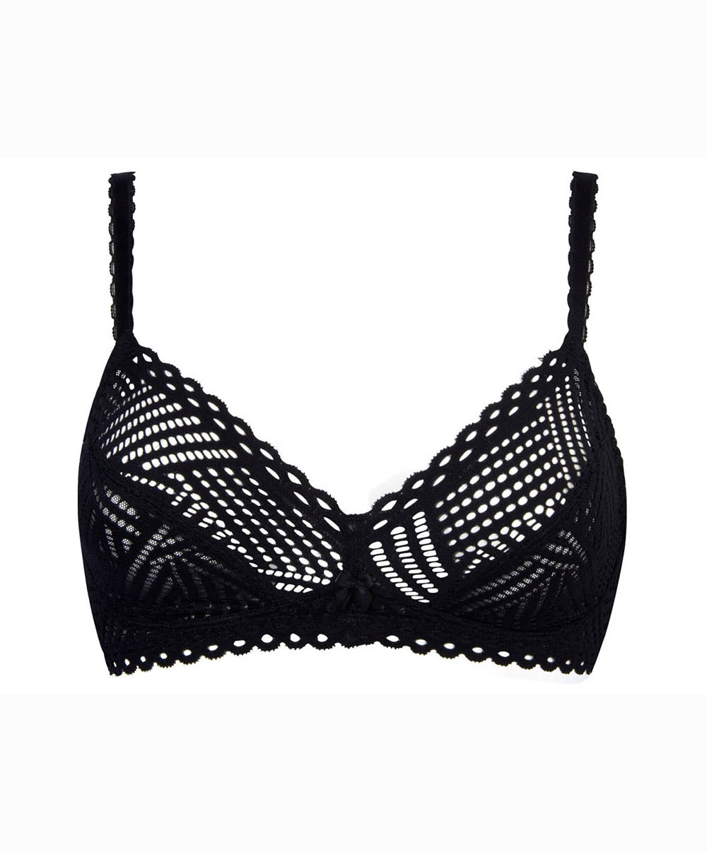 Soutien-gorge sans armature Antigel de Lise Charmel Tressage Graphic noir ECC6537-TN