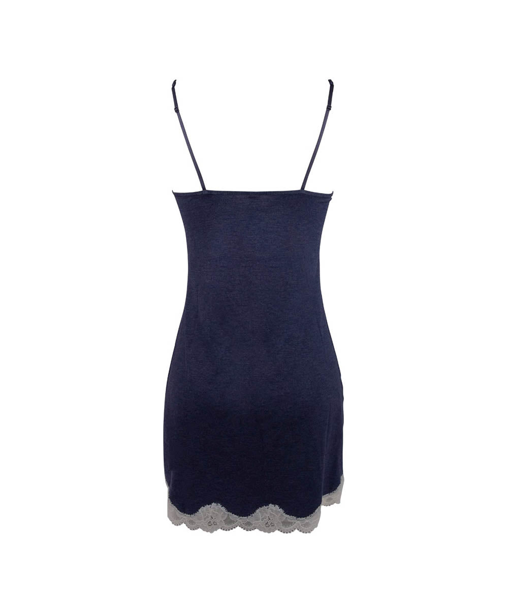 Nuisette fines bretelles Antigel de Lise Charmel Simply Perfect bleu chiné ENA1406-BN