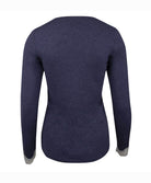 T-shirt manches longues col V Antigel de Lise Charmel Simply Perfect bleu chiné ENA2006-BN