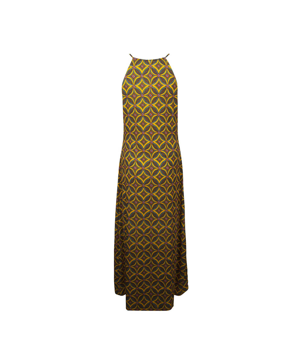 Robe de plage longue La Muse Africa jaune Antigel Bain ESB1156-JA