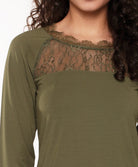 Ensemble pyjama "avocado" inserts en dentelle Lingadore nightwear Lingadore 6314-136-AVOC