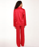 Ensemble pyjama chemise et pantalon satinés rouge cerise Lingadore Lingadore nightwear 7624-164-CERI