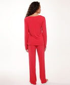 Ensemble pyjama en viscose et dentelle rouge cerise Lingadore Lingadore nightwear 7604-164-CERI