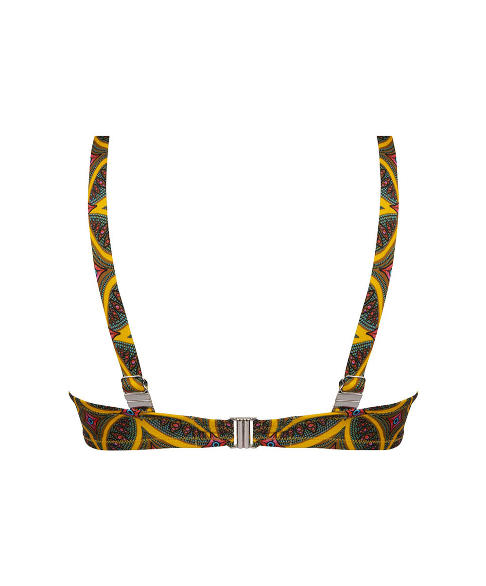 Maillot de bain triangle armatures La Muse Africa jaune Antigel Bain FBB3256-JA