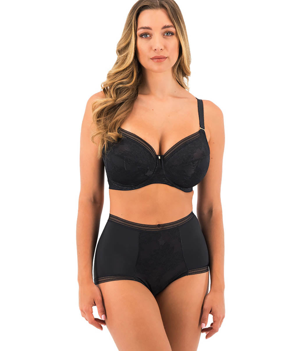 Culotte taille haute avec dentelle Fantasie Fusion lace Noir FL102352-BLK