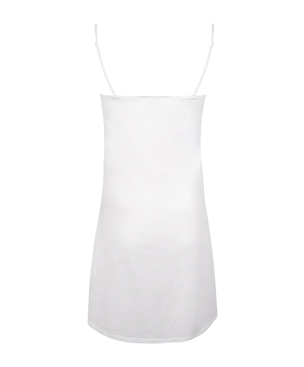 Fond de robe en coton Lise Charmel bain Perles Nacrées blanc ASB1969-BL