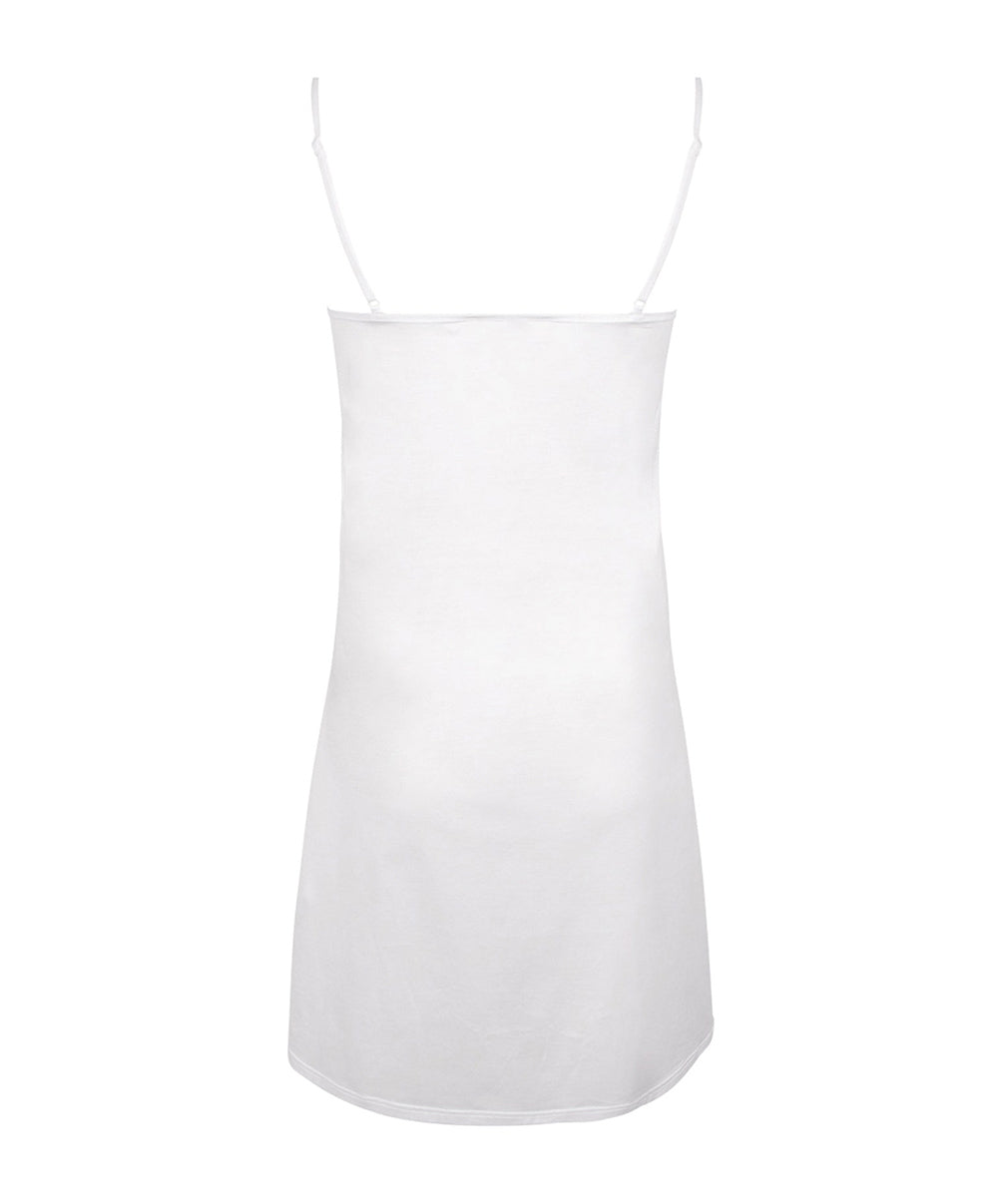 Fond de robe en coton Lise Charmel bain Perles Nacrées blanc ASB1969-BL