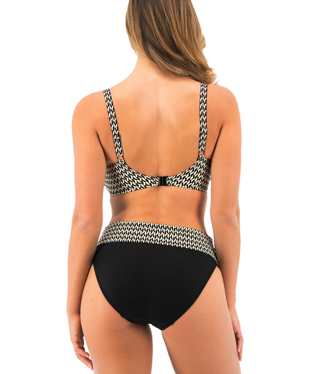 Haut de maillot de bain couvrant avec armatures Fantasie swim Koh lipe Black and cream FS504605-LAC