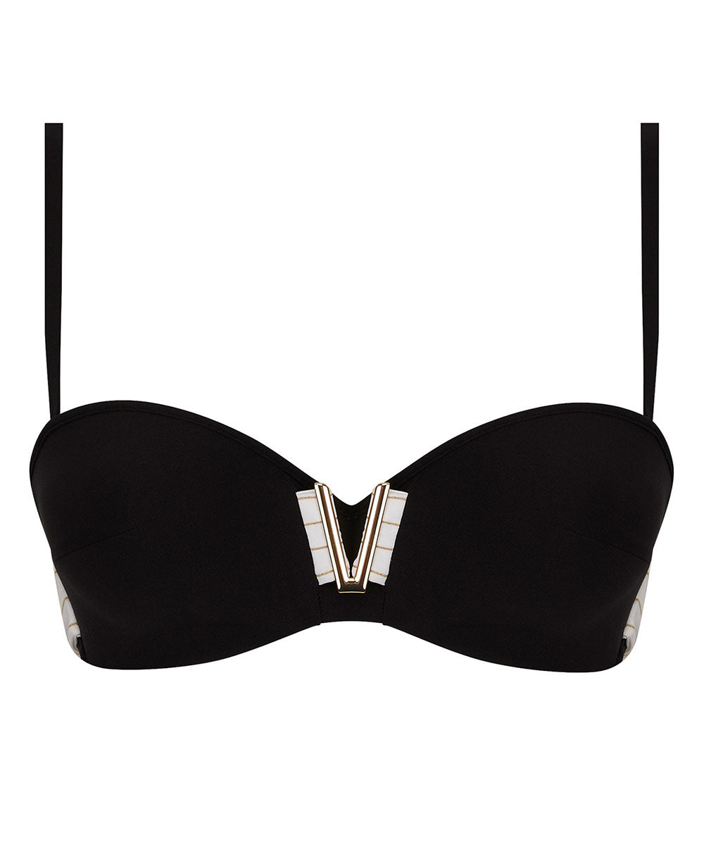 Haut de maillot de bain bandeau brassière Lise Charmel bain Audace Voyage noir ABB5074-VJ 100