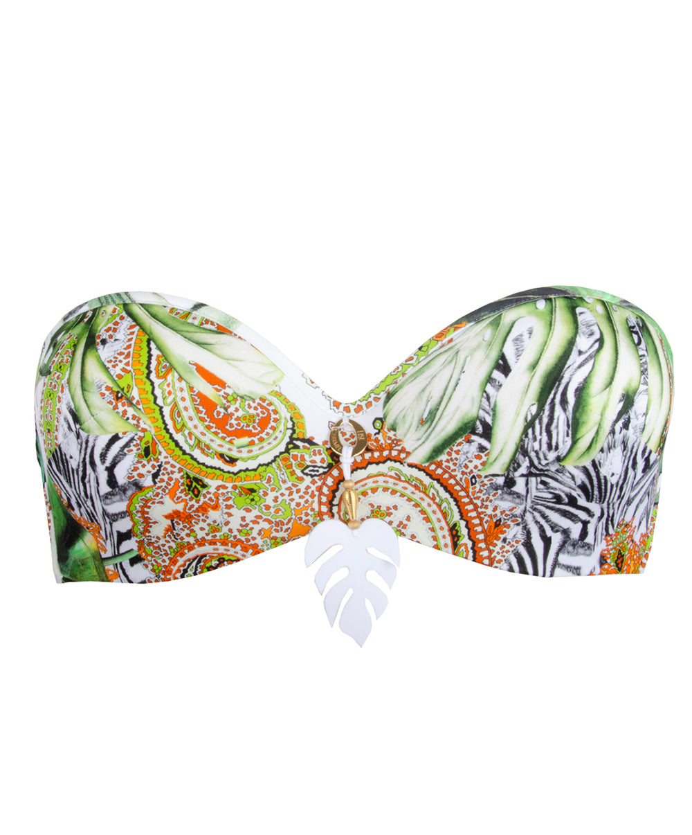 Haut de maillot de bain bandeau brassière Lise Charmel bain Féérie Tropicale nature tropicale ABB5048-NT