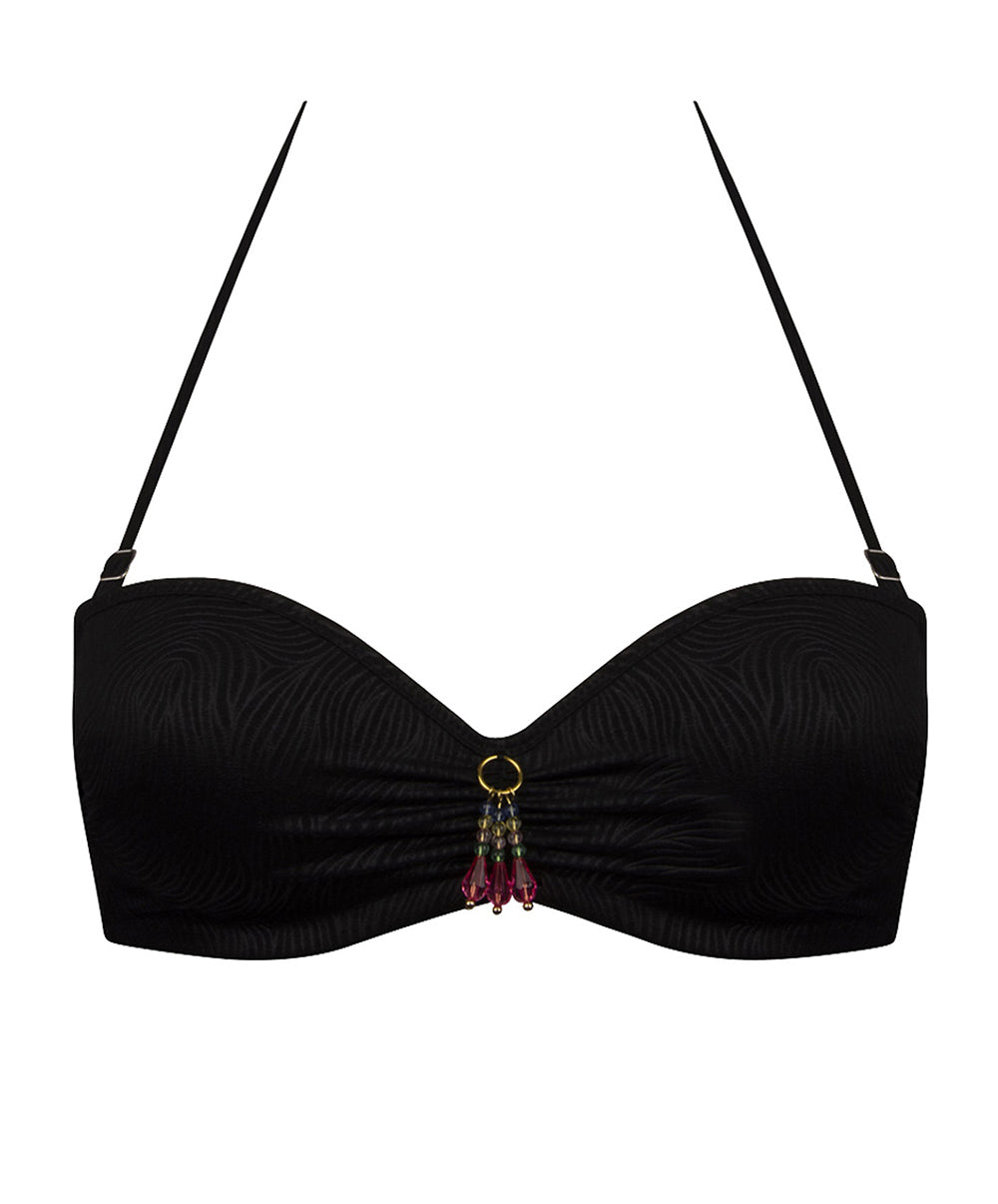 Haut de maillot de bain bandeau coque La Muse des Vagues noir Antigel Bain EBB7126-NO 10