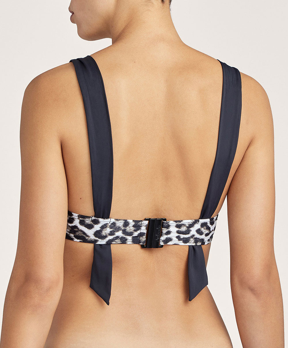 Haut de maillot de bain push-up plunge Aubade Bain Peau Sauvage panthère TV08-PANT