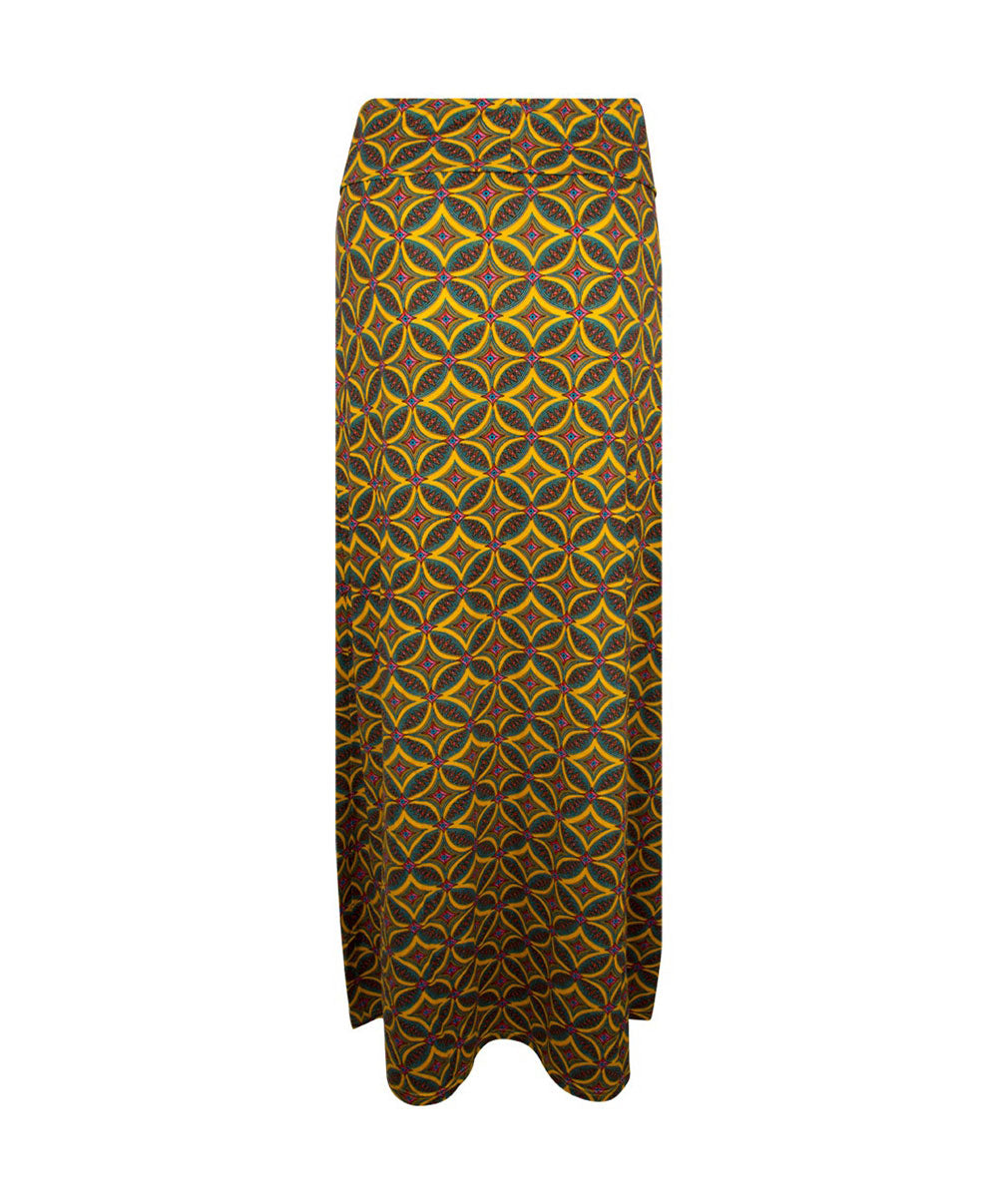 Jupe longue d'été La Muse Africa jaune Antigel Bain ESB5256-JA