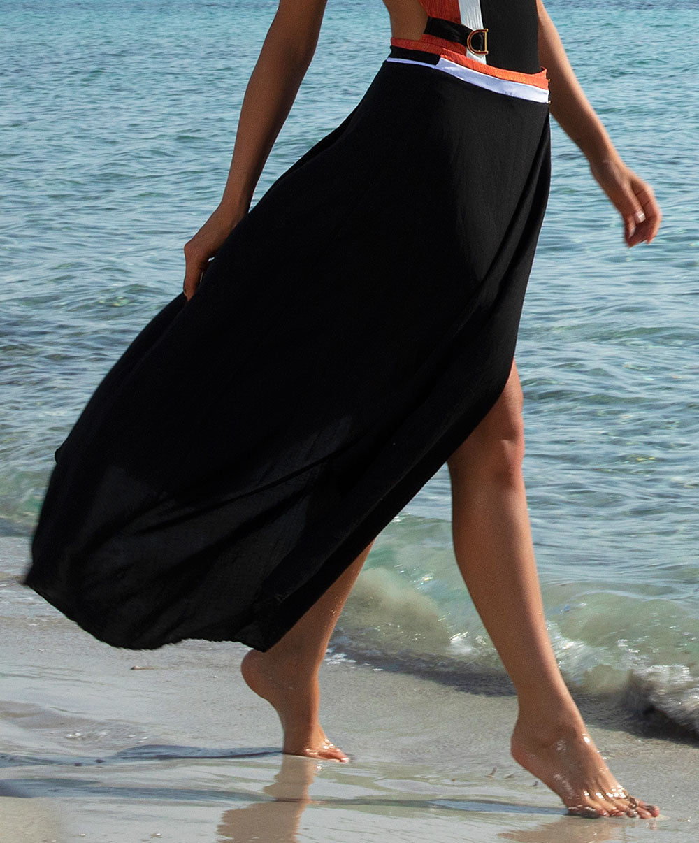 Jupe pareo de plage longue Lise Charmel bain Chic Aquatique ginger chic ASB5465-GC