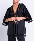 Kimono court manches 3/4 Lise Charmel Adorable en Sexy noir ALH2285-NO
