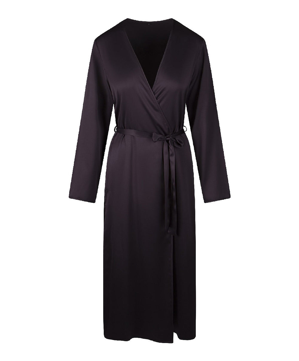 Kimono long satiné "Dark Pepper" Lingadore Lingadore nightwear 7623-162-DKPP