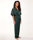 Kimono satiné sexy "Garden Green" Lingadore Lingadore nightwear 7501KM-157-GAGR