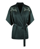 Kimono satiné sexy "Garden Green" Lingadore Lingadore nightwear 7501KM-157-GAGR