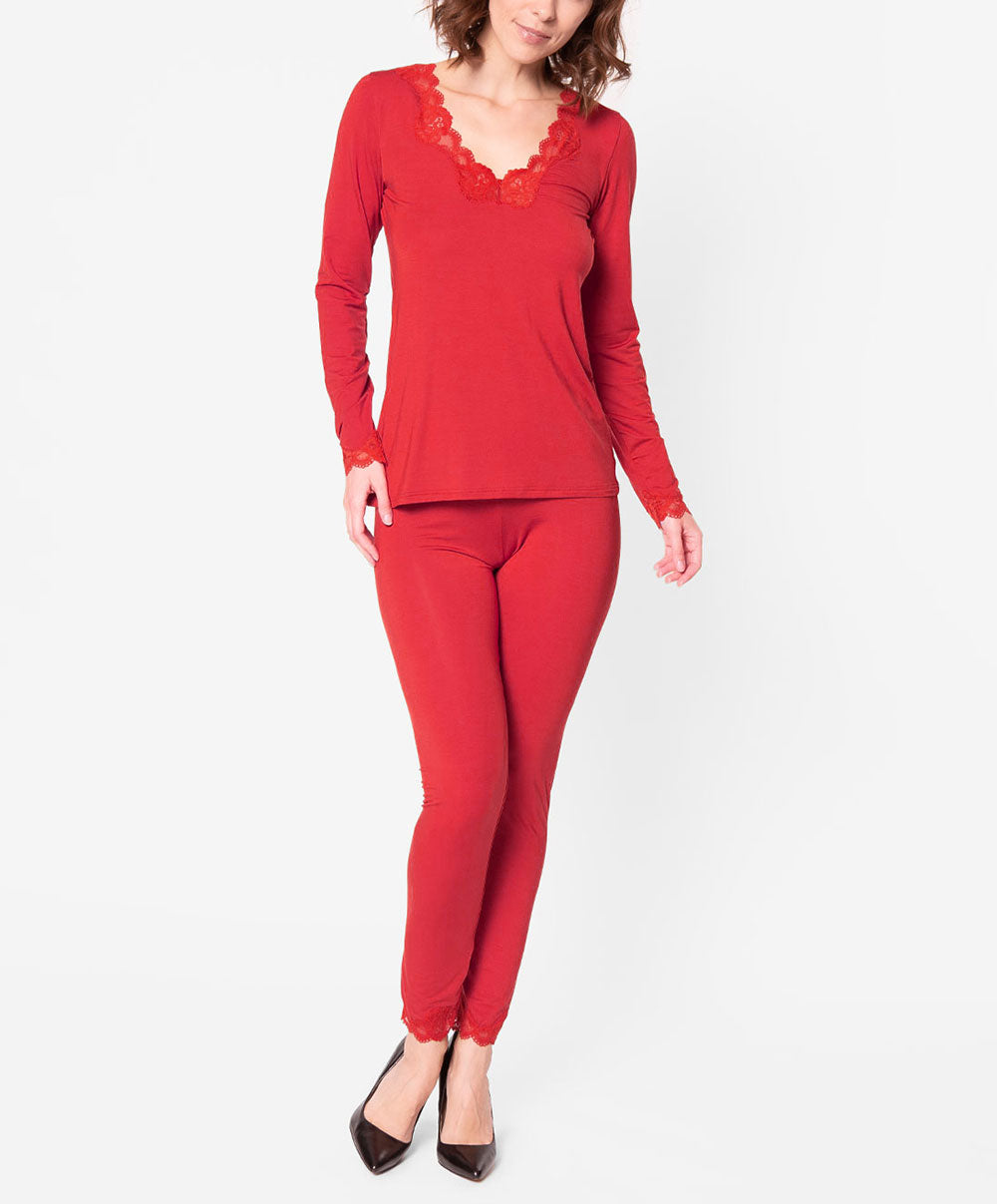 Leggings Antigel de Lise Charmel Simply Perfect rouge capucine ENA0906-RC