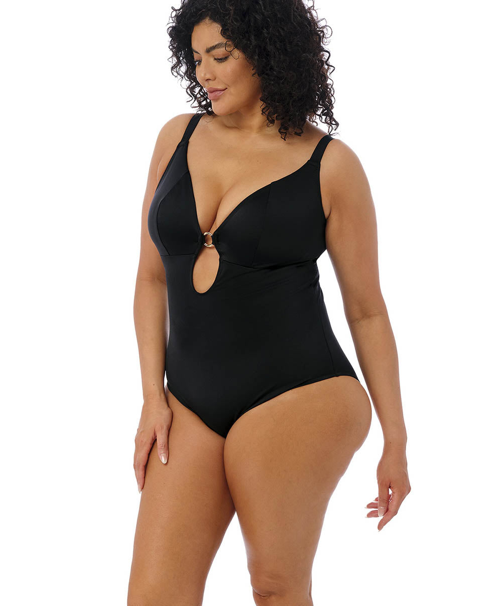 Maillot de bain 1 pièce grande taille Elomi swim Plain sailing Black ES7280-BLK