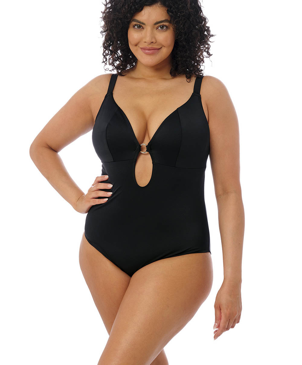 Maillot de bain 1 pièce grande taille Elomi swim Plain sailing Black ES7280-BLK