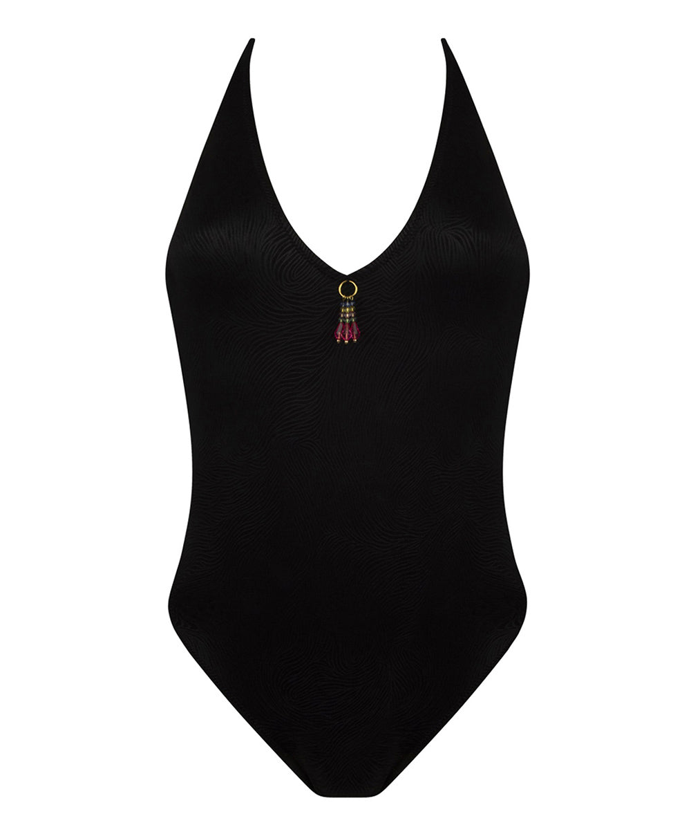 Maillot de bain 1 pièce sans armatures La Muse des Vagues noir Antigel Bain EBB9226-NO