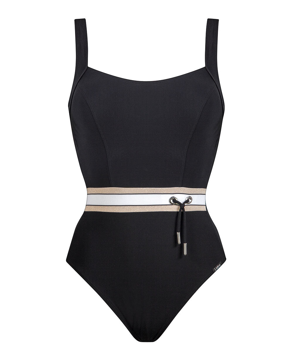 Maillot de bain 1 pièce gainant sans armatures Coastlines noir Lidea Swimwear sculptant LI-8212-471-290