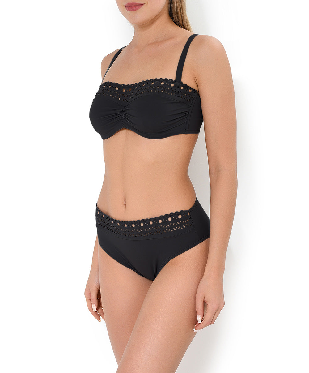 Maillot de bain grande taille bandeau Lise Charmel bain Ajourage Couture noir ABA7415-NO 4