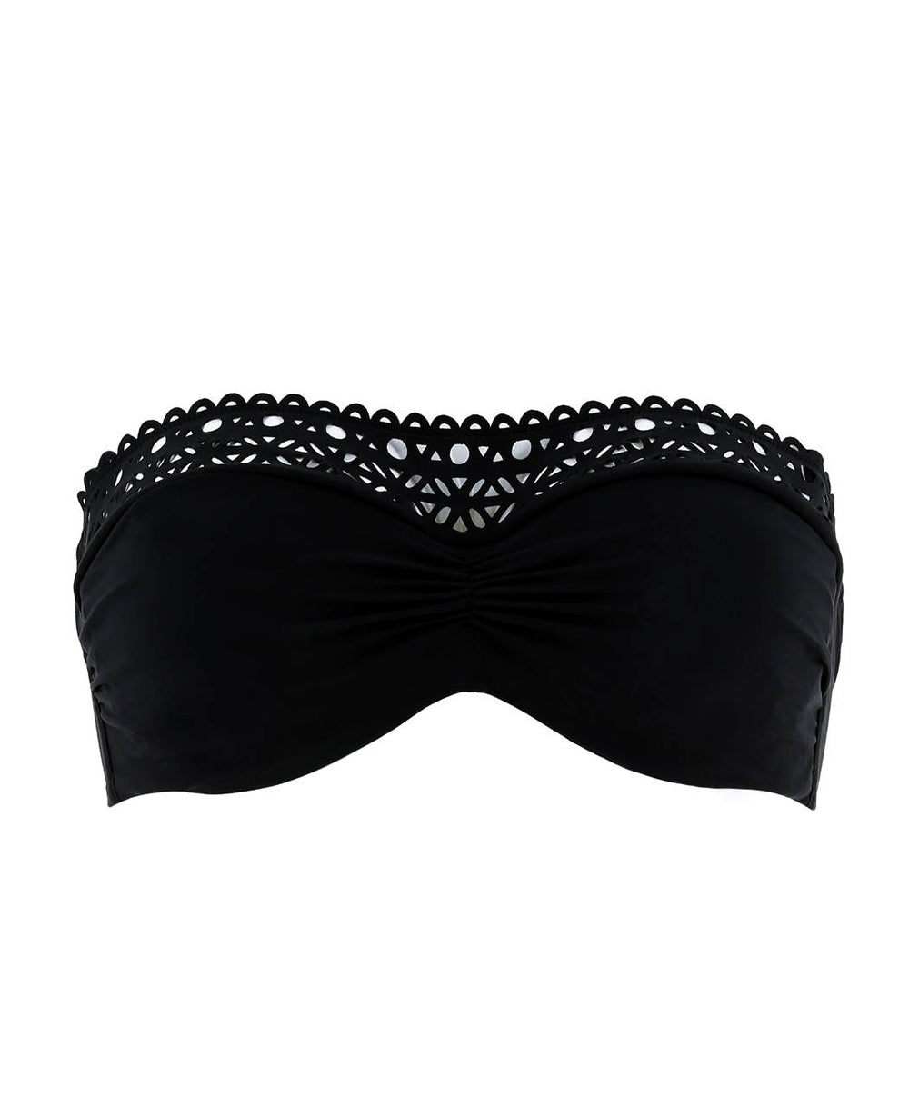 Maillot de bain grande taille bandeau Lise Charmel bain Ajourage Couture noir ABA7415-NO 5