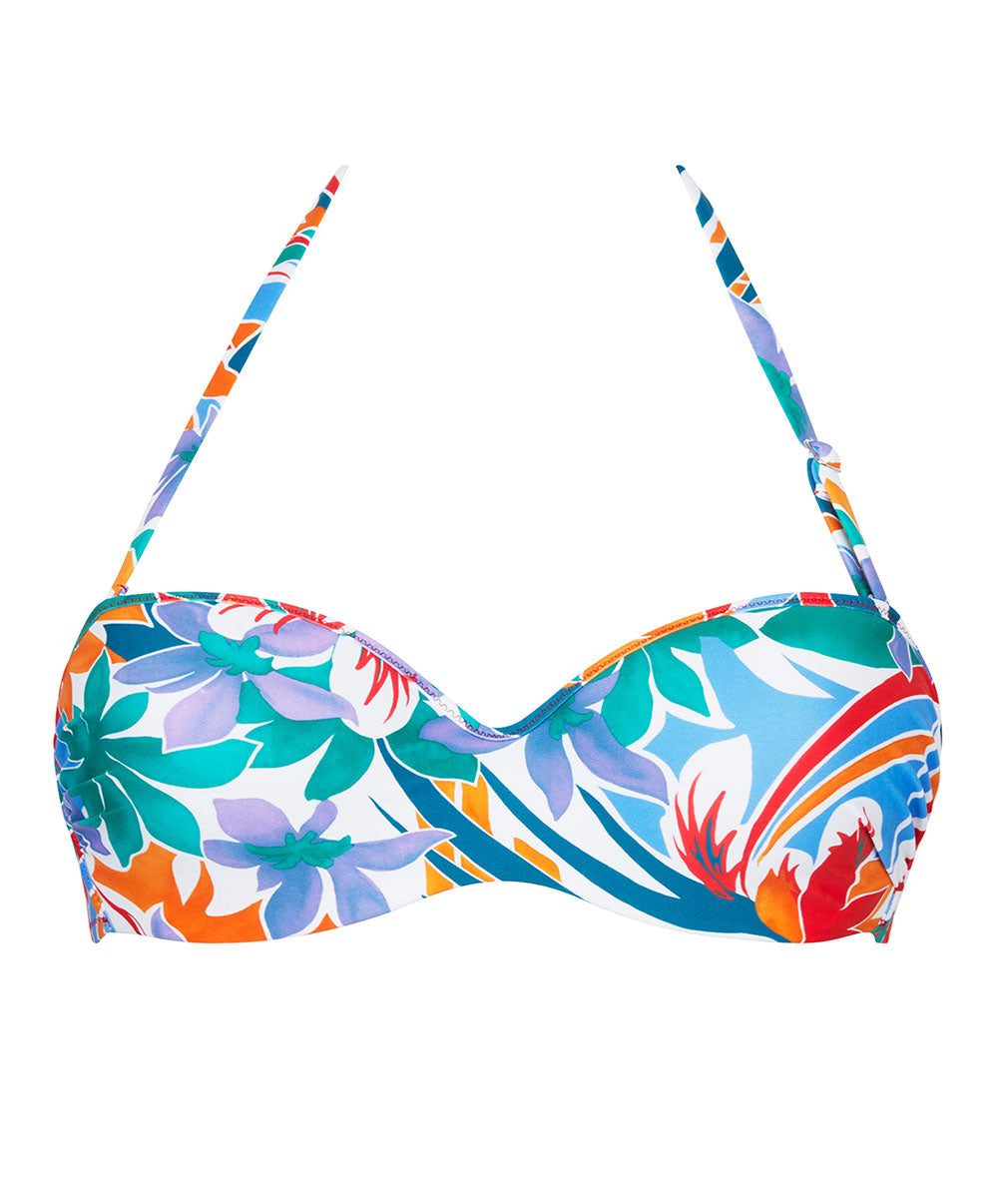 Maillot de bain bandeau coque La Flaneuse papiers découpés multicolore Antigel Bain EBB7167-PD