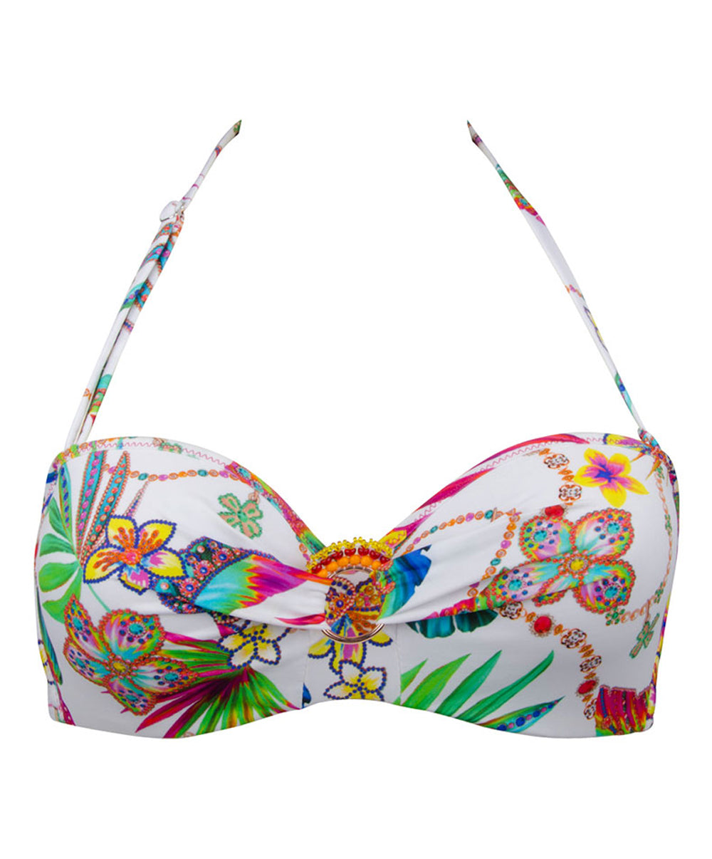 Maillot de bain bandeau coque La Précieuse blanc Antigel Bain EBB7135-BX