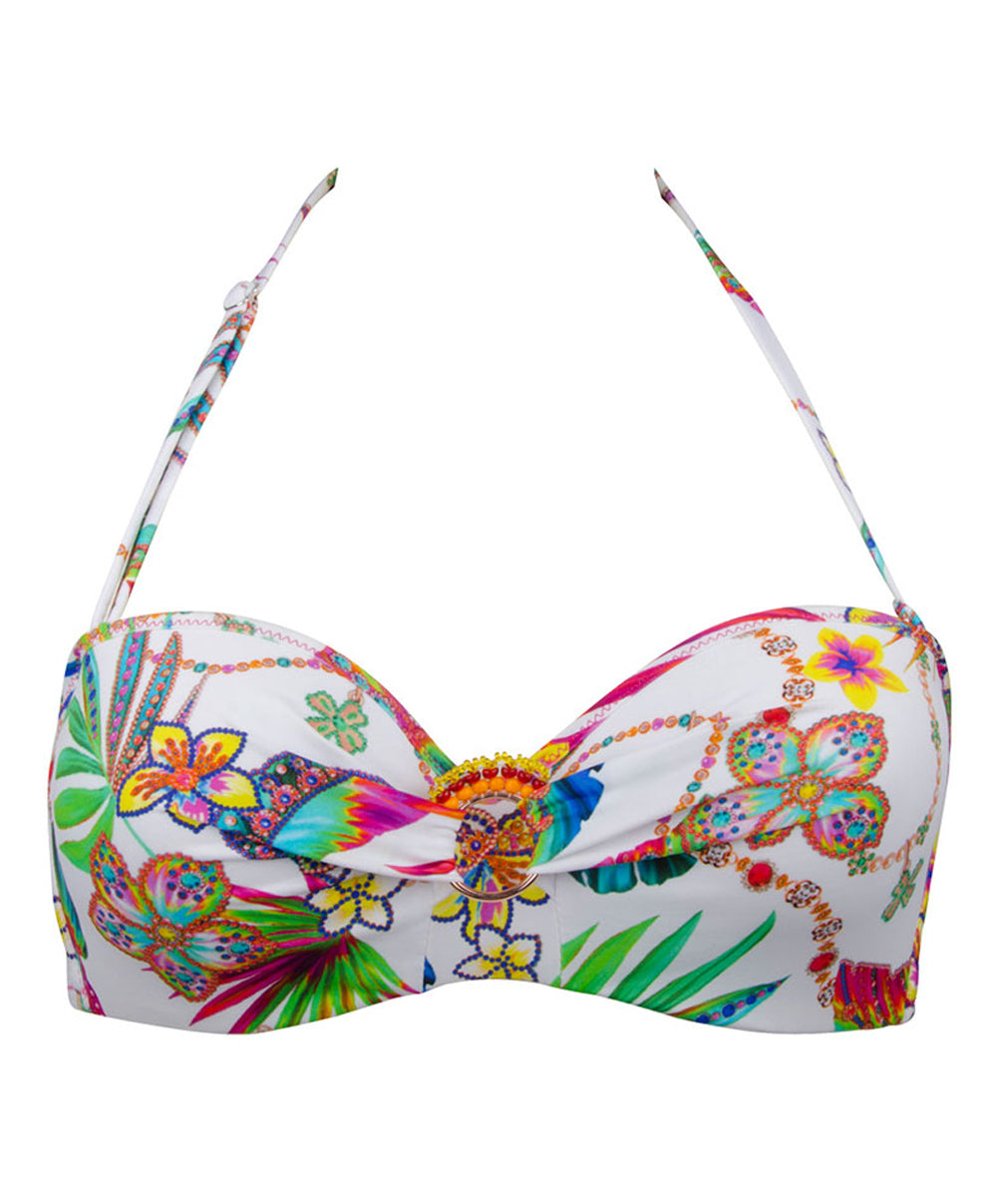 Maillot de bain bandeau coque La Précieuse blanc Antigel Bain EBB7135-BX