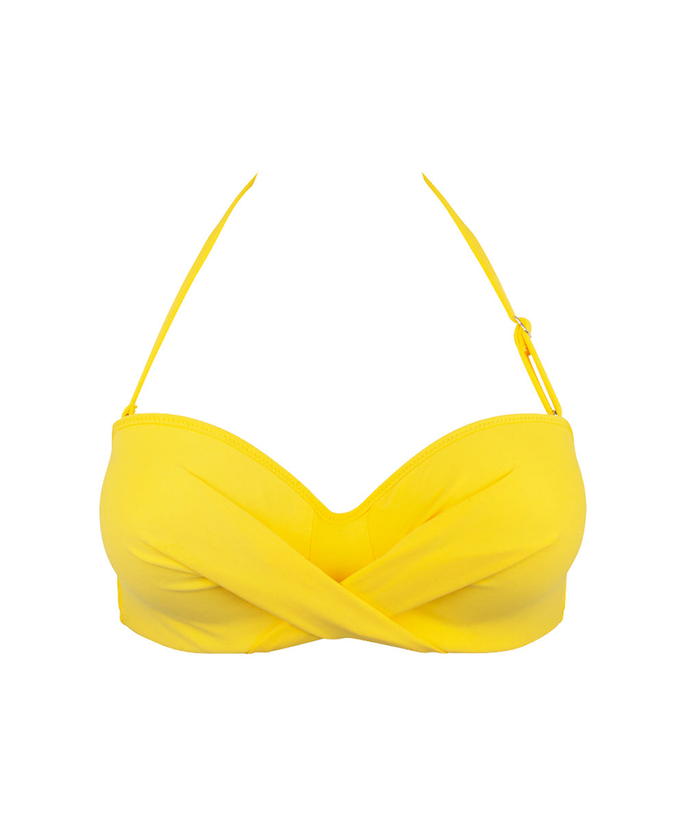 Maillot de bain bandeau coque La Chiquissima jaune Antigel Bain EBB7114-MS