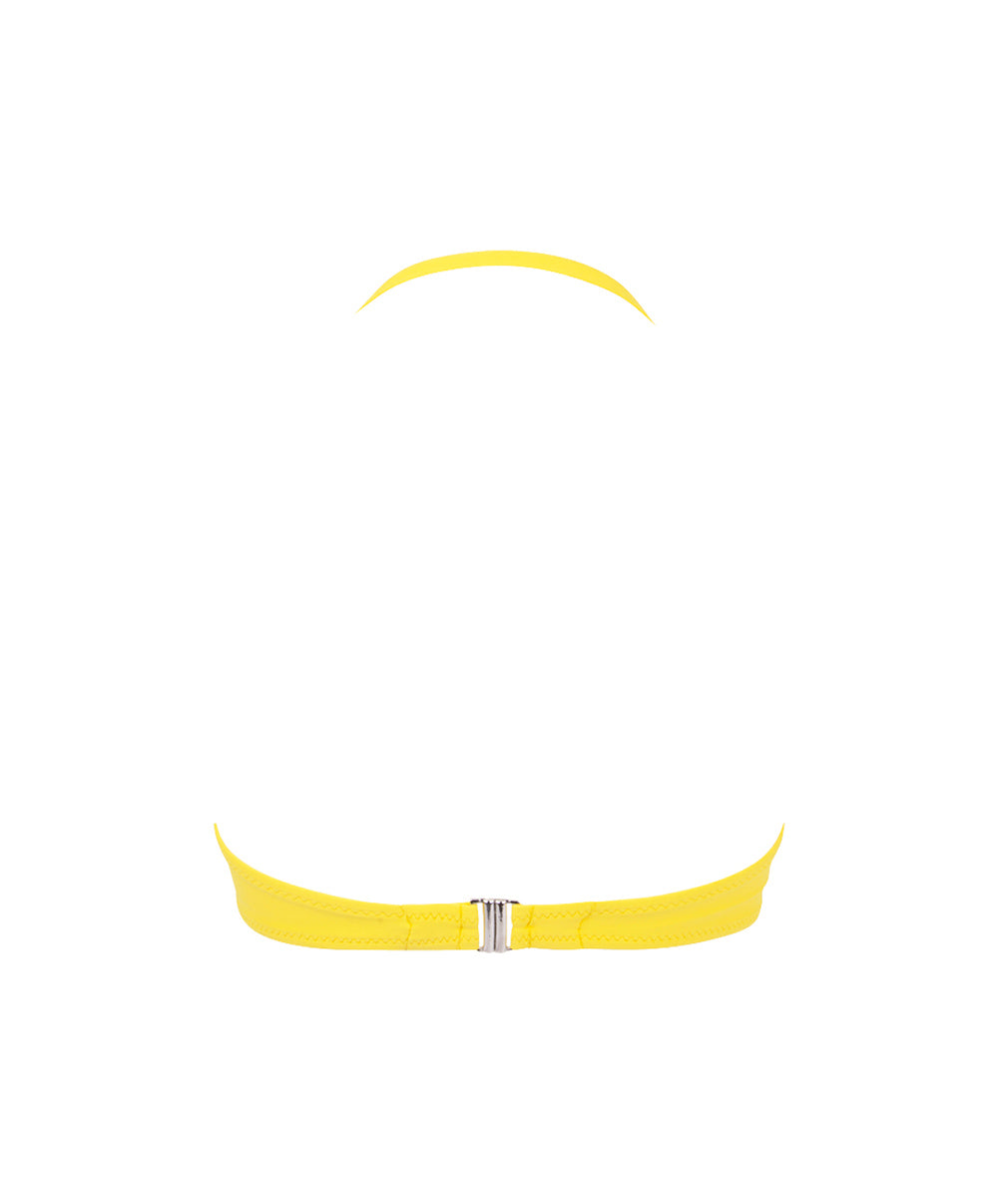 Maillot de bain bandeau coque La Chiquissima jaune Antigel Bain EBB7114-MS