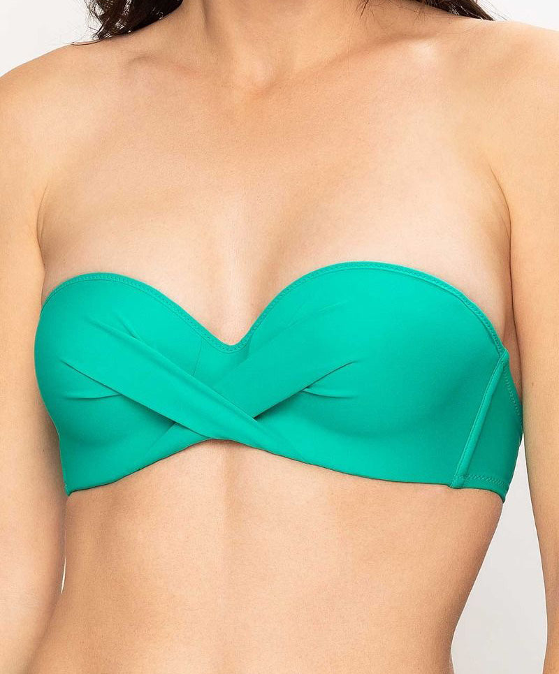 Maillot de bain bandeau coque La Chiquissima mer jade Antigel Bain EBB7114-MJ