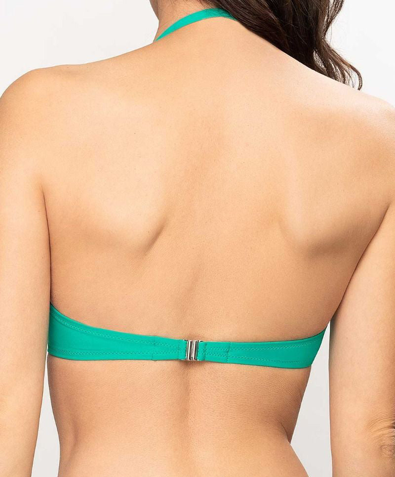 Maillot de bain bandeau coque La Chiquissima mer jade Antigel Bain EBB7114-MJ