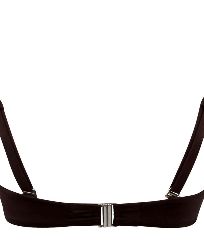 Maillot de bain bandeau grande taille La Starlette star marron Antigel Bain FBB7105-SM