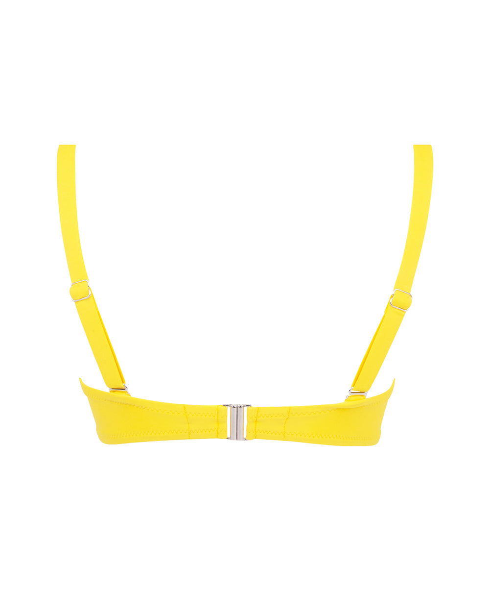 Maillot de bain bandeau grande taille La Chiquissima jaune Antigel Bain FBB7114-MS