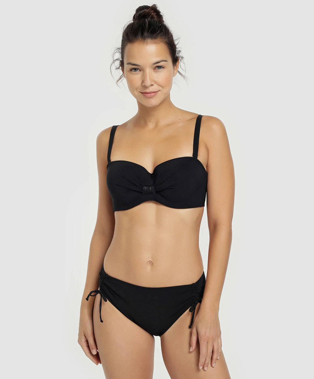 Maillot de bain bandeau grande taille à coques La Smart Chérie noir jet set Antigel Bain FBA7119-NJ fashion