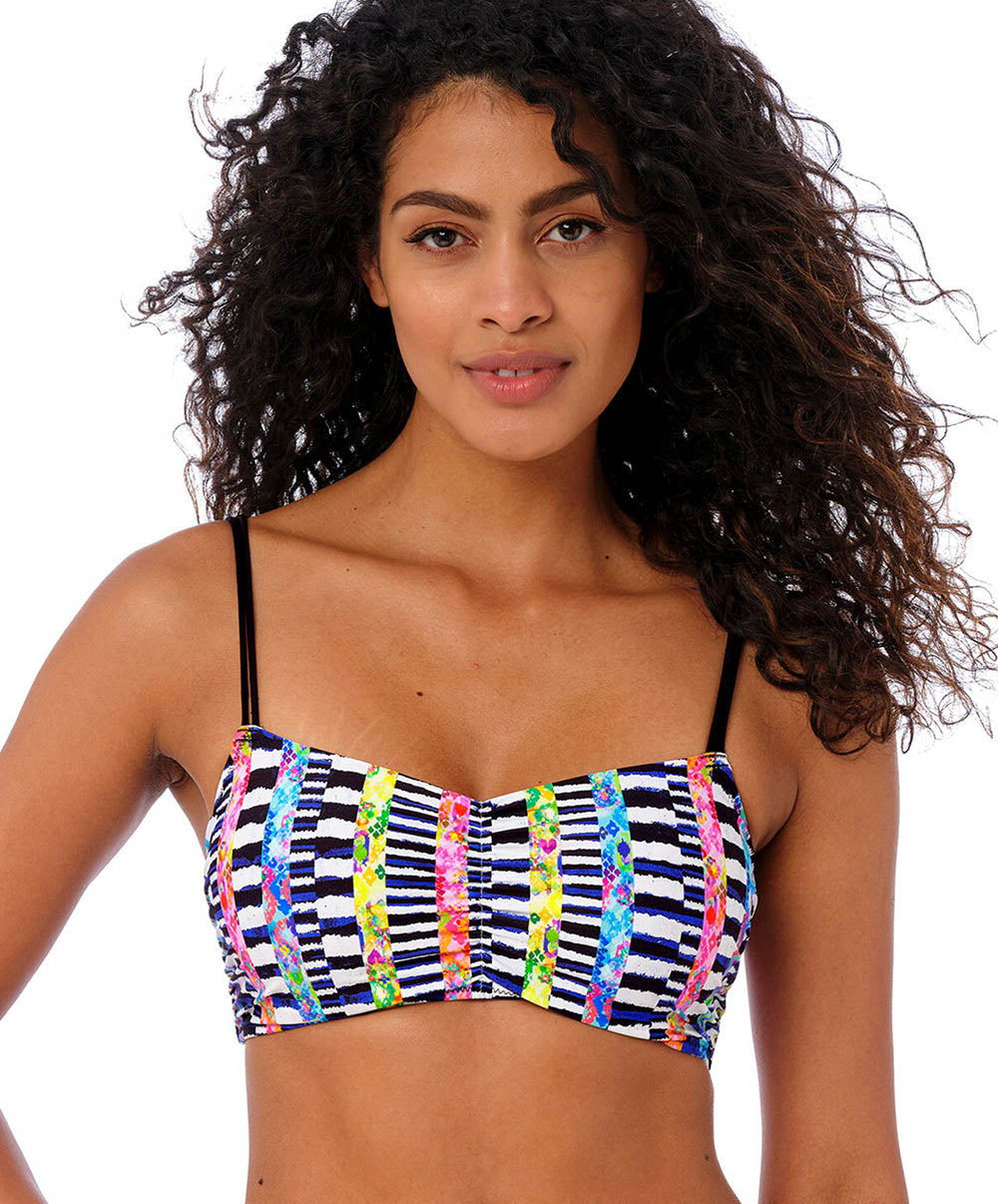 Haut de maillot de bain brassière multipositions Electro rave Multicolore Freya swim AS204214-MUI