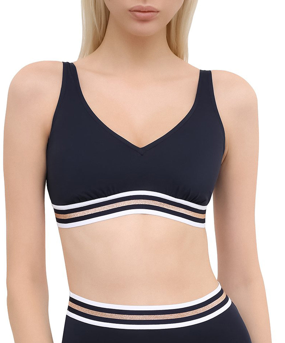 Maillot de bain brassière sans armatures Lise Charmel bain Énergie Nautique encre ABA2135-EN enemble