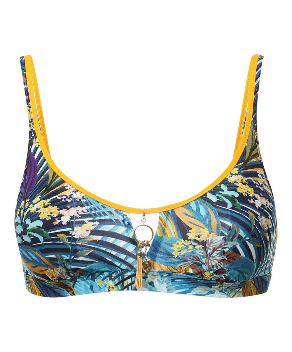 Maillot de bain brassière sans armatures Lise Charmel bain Evasion Jungle aqua ABB2156-JA