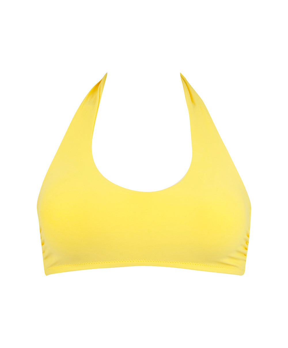 Haut de maillot de bain brassière souple sans armatures La Chiquissima jaune Antigel Bain EBB5514-MS 10