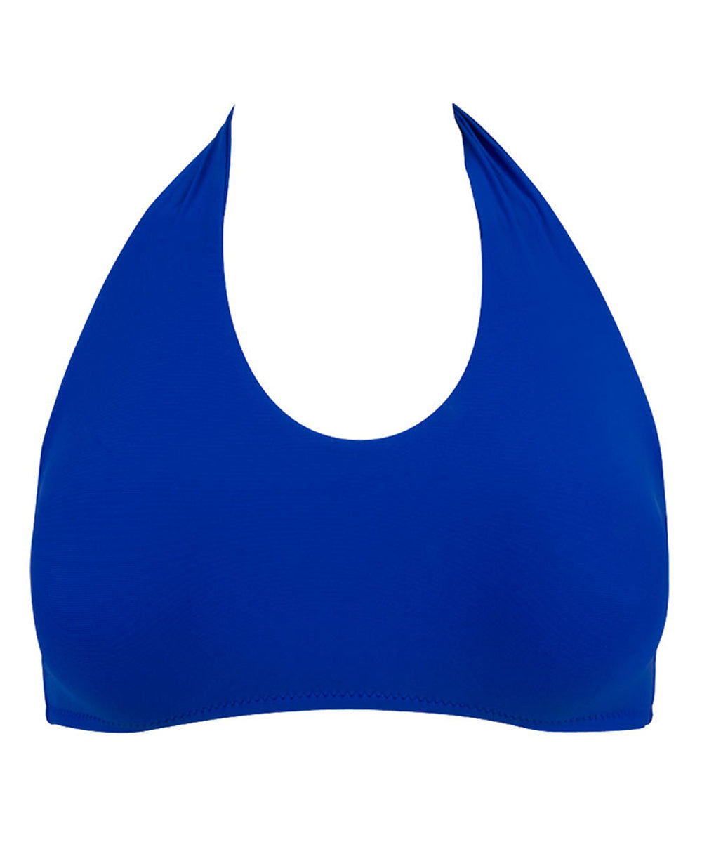 Haut de maillot de bain brassière souple sans armatures La Chiquissima bleu electric Antigel Bain EBB5514-ME