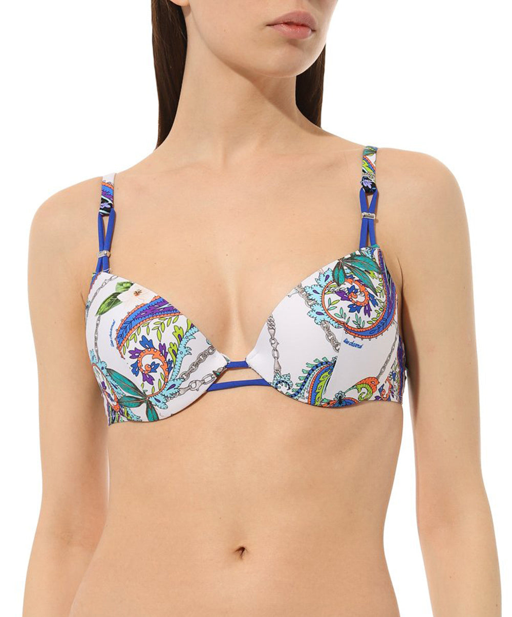 Soutien-gorge de bain coque effet push Lise Charmel bain Odyssée Cashmer bleu ABB8563-BC