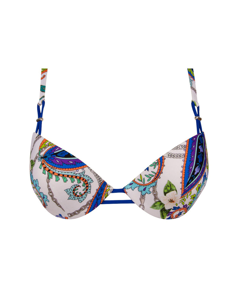 Soutien-gorge de bain coque effet push Lise Charmel bain Odyssée Cashmer bleu ABB8563-BC